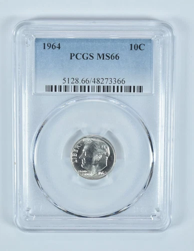 1964 Roosevelt Dime MS66 PCGS Blue Label