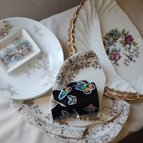 Broken Antique Porcelain China& ceramic Pieces from Cups/Plates Mosaics-Crafts
