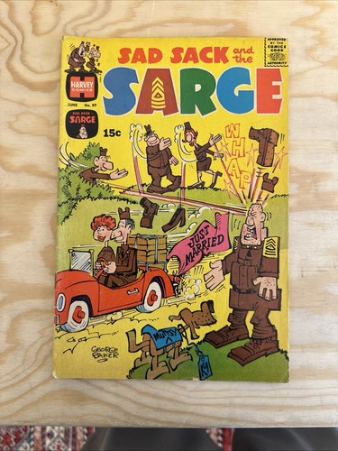 SAD SACK AND THE SARGE #89 Harvey Comic 1971 lustige Kriegs-Cartoons GEORGE BAKER - Bild 12 von 12
