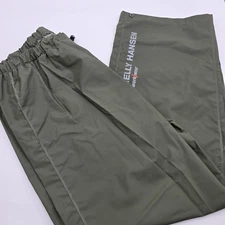 Helly Hansen Workwear Pants Men's Sz XXL Green Waterproof Pull On Outdoor Read