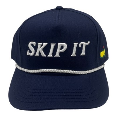 2026 Masters Navy Skip It Embroidered White Rope Hat Snapback Augusta National