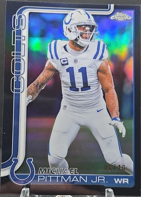 Topps Chrome 2024 Michael Pittman Jr Indianapolis Colts Black Refractor #126 /10