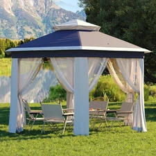 HarmonyHealth 13 x 13FT Pop Up Gazebo, Hexagonal Outdoor Canopy Shelter