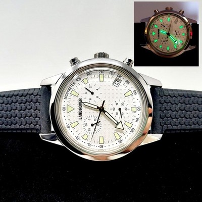 Land Rover Chronograph Watch with Tachymeter Genuine Tread Band
