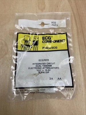 ECG 7072 / NTE7072 IC DUAL DC CONTROLLED POTENTIOMETER CIRCUIT 18-LEAD DIP