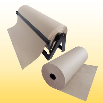 2 Rollen Schrenzpapier 50cm x 200lfm 100 gm² + 1 Abroller für 50cm Rollenbreite