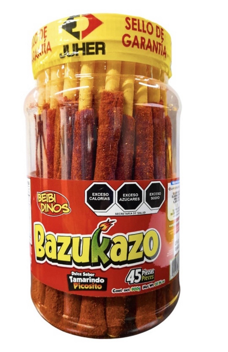2 X Bazukazo Tarugos Tamarindo Chile Mexican Tamarind Candy
