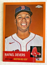 2022 Topps Chrome Platinum Anniversary Orange Refractors #94 Rafael Devers 10/25
