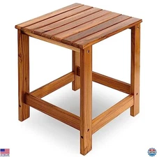 Utoplike Teak Outdoor Accent Table – Stylish Coffee Side Table for Patio, Garden