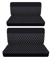 Fits 1954 To 1958 Buick Century 4 Door Front And Rear Bench Seat Covers Black Fits 1954 To 1958 Buick Century 4 Door Front And Rear Bench Seat Covers Black