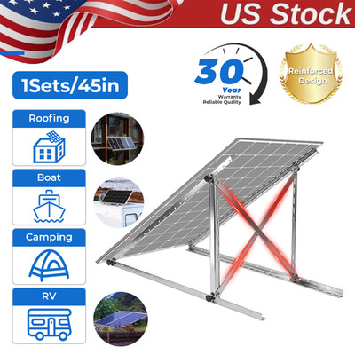 AeternaSol 45in Solar Panel Ground Mount Bracket Roof Surface Adjustable Frame