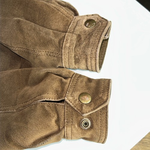 Distressed Vintage Gitano Suede Leather Bomber Jacket Men’s Large Talon Zipper - Picture 12 of 20