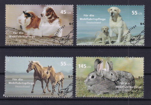 Briefmarken Deutschland BRD MiNr 2630 - 2633 gestempelt SST 2007 Tiere