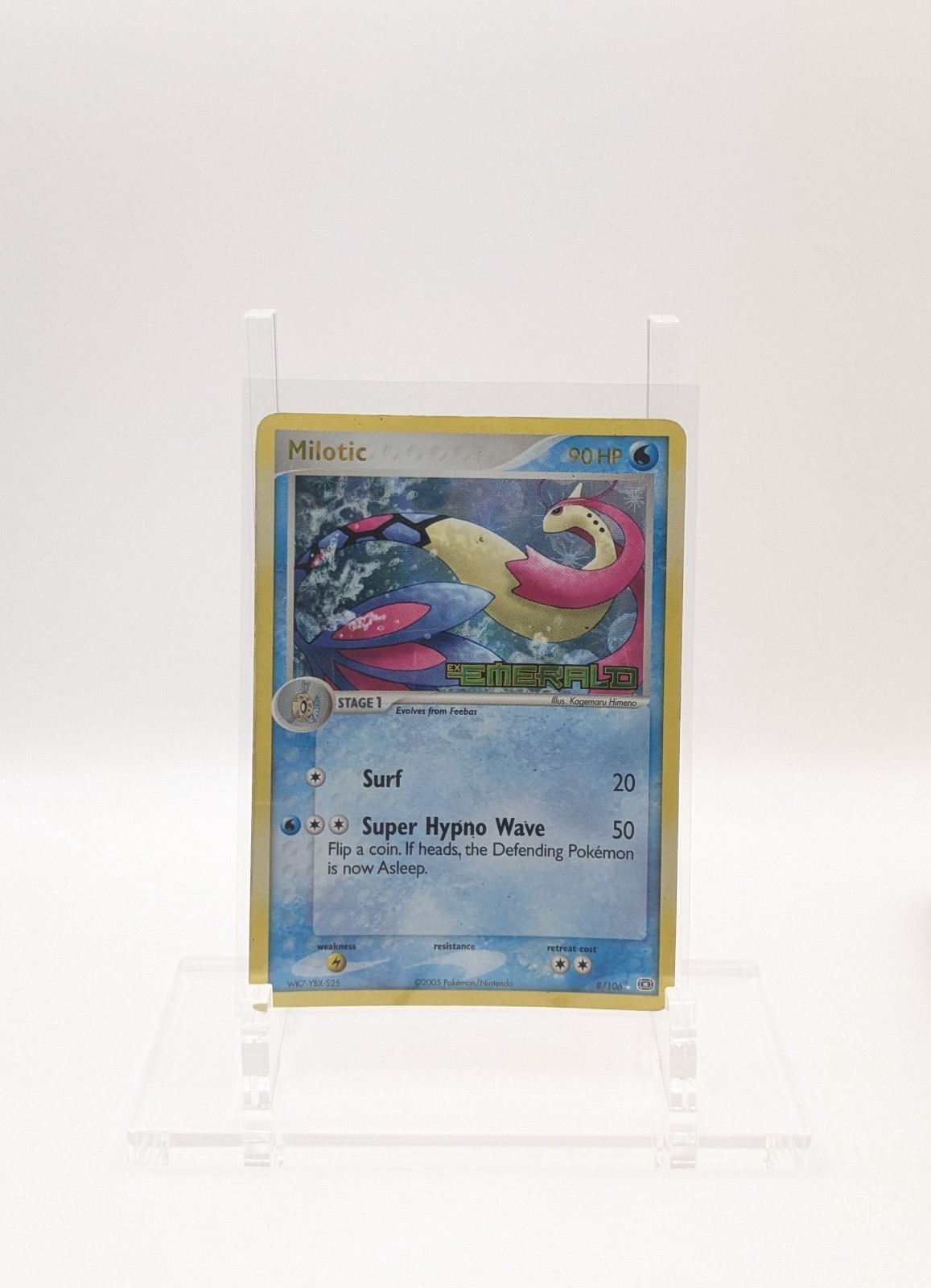 Pokemon EX EMERALD - #8/106 Milotic - ENG - Reverse Holo - Heavily Played