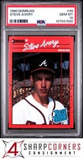 1990 DONRUSS #39 STEVE AVERY RATED ROOKIE BRAVES PSA 10