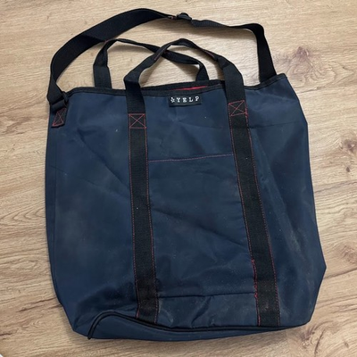 #ad VINTAGE Yelp Tote Bag Cooling Navy Blue Red Delivery $28.90