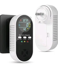 5-in-1 Carbon Monoxide Detector Plug-in & Battery BackupDigital Display Screen