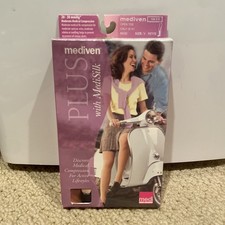 Mediven 10405 Calf Compression Stockings 20-30mmHg Open Toe Beige Sz V EW Petite