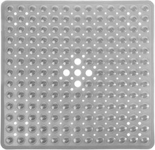 Bathtub Mat Non Slip 21 Inch Square Shower Mat with Suction Cups