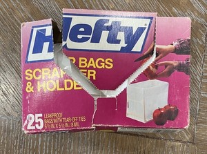 Vintage Hefty Scrap Bags 7 Count In Box Original Graphic Box See Photo