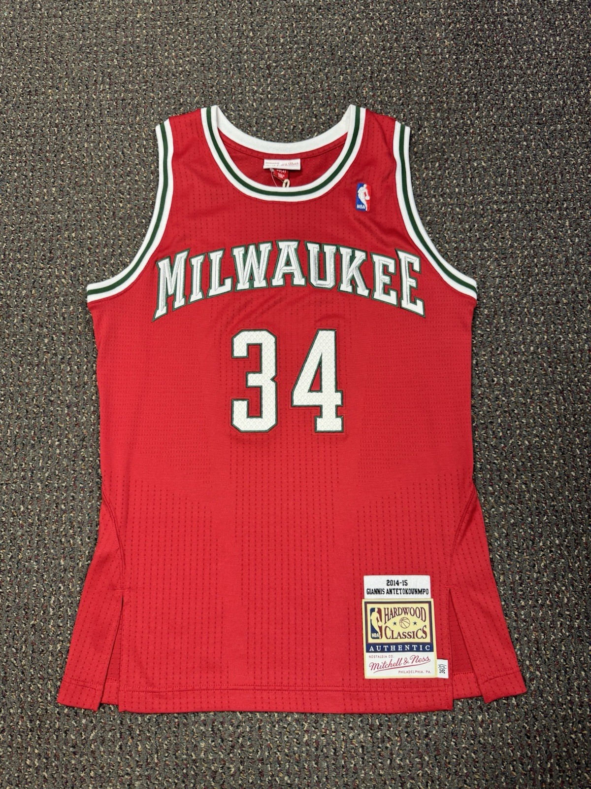 Giannis Antetokounmpo Authentic Mitchell & Ness 2014-15 NBA Bucks Home Jersey S