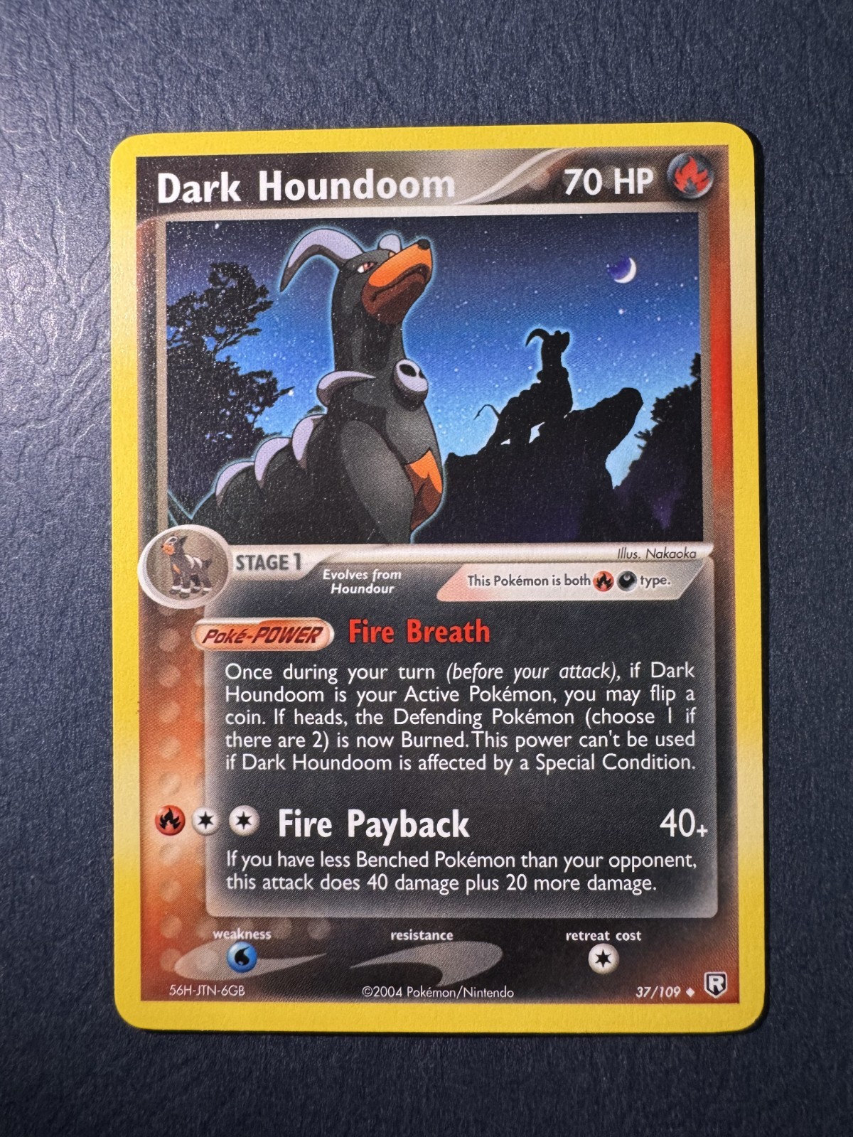 Pokemon TCG Dark Houndoom 37/109 Team Rocket Returns