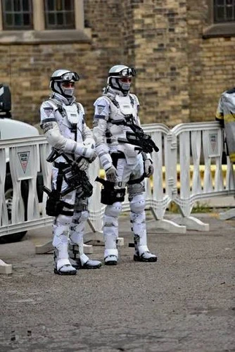 SONY Authentic Total Recall 2012 Federal Police Costume Stuntman Brian Jagersky - product listing photo