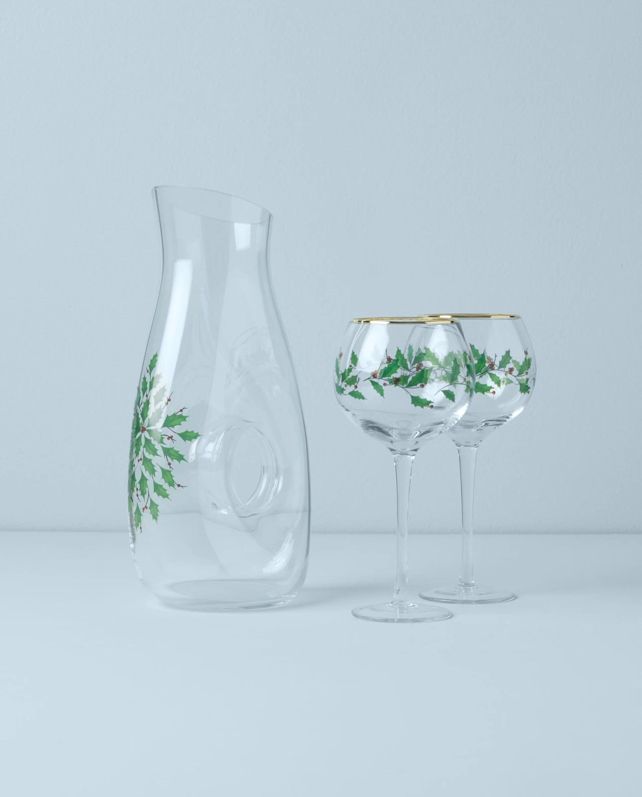 Lenox Decanter and Wine Glasses - Thumbnail 2