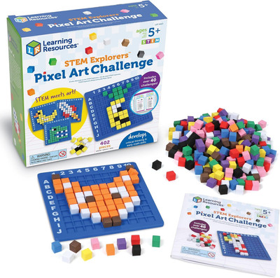 Learning Resources STEM Explorers Pixel Art Challenge, 402 Pieces