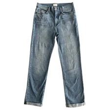 HUDSON HIGH RISE ROLL TAB CROPPED JEANS SIZE 27