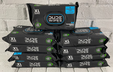 NEW 9 PACKS (432) WIPES XL DUDE WIPES FLUSHABLE 7" x 7" FRAGRANCE FREE USA MADE
