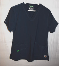 CARHARTT Force Uniform Shirt Size M Scrub Top Modern Fit Dark Blue
