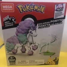 Mega Construx POKEMON 64pc Galarian Ponyta Brand New SEALED Building