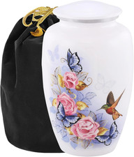 Butterfly with Humming Bird Adult Cremation Urns for Human Ashes - Decorative Ur