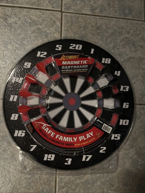 Accudart Magnetic Dartboard Set w/ 6 Magnetic Darts, Model D76008F