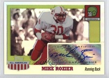 2005 All American Retired Edition Chrome Refractor /55 Mike Rozier Auto 3c7