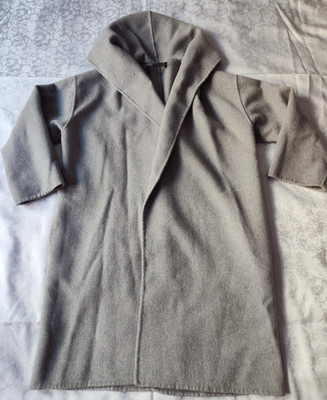 Zara Basic Outerwear Women's Gray Wool Blend Hooded Coat Jacket Size M READ ST38