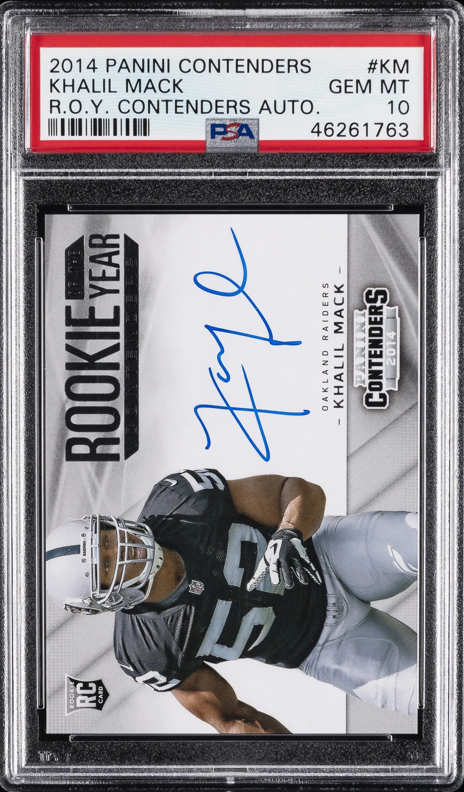 Khalil Mack Panini Contenders Rookie of the Year Contenders Autographs #KM Base