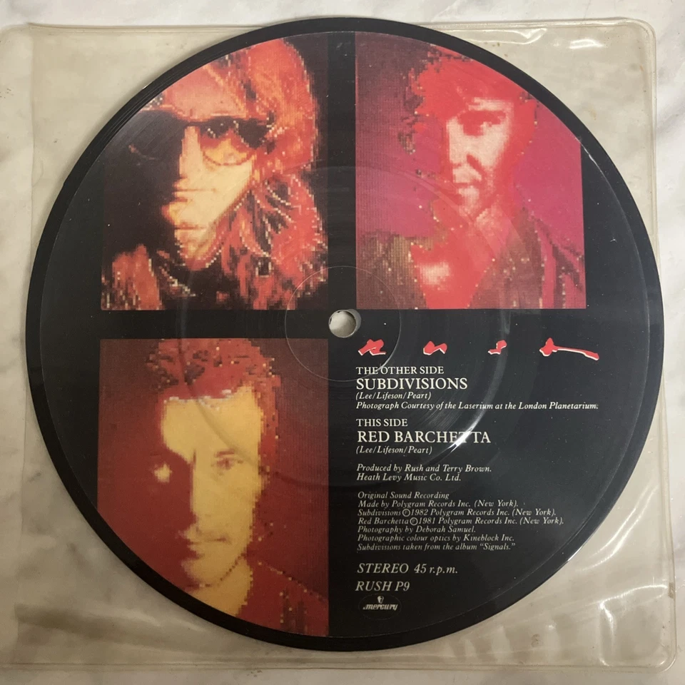 Rush Subdivisions / Red Barchetta *Rare Original Picture Single Mercury RusHP9* - Image 2 of 2