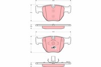 Bremsbelagsatz Scheibenbremse Cotec Trw GDB1526 FüR Landrover L322 Range Rover 3
