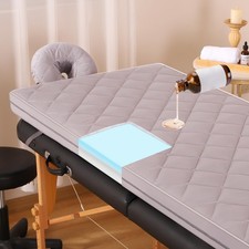 3.2 Inch Lash Bed Topper Set,Gel Memory Foam Massage 73"X29", Gray