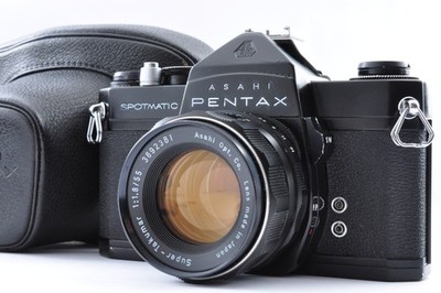 [N Mint] Pentax Spotmatic SP Black Film Camera w/ Super Takumar 55mm F/1.8 Japan