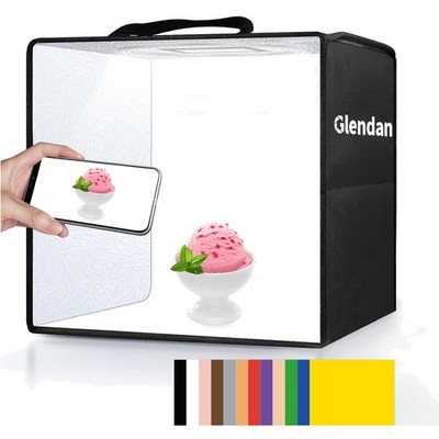 Portable Light Box Photography: 16''x12'' Folding Photo Box with CRI  95 Dimmab...