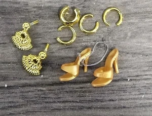 Gold Accessories Fashion Barbie Doll DIWALI ANITA DONGRE 2024 Shoes Earrings Lot