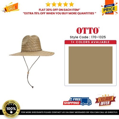 OTTO CAP 170-1325 Unisex Straw Lifeguard Hat With Adjustable Cord
