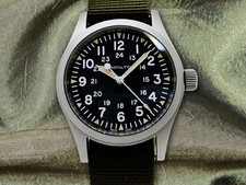 HAMILTON khaki MECHANICAL Watch Field Mechanical SS Black Dial Manual Winding 2