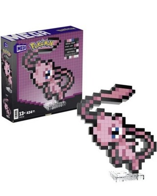 Mega Bloks - Pokemon Mew, Pixel Art, 434 Piece Building Toy Set Bricks