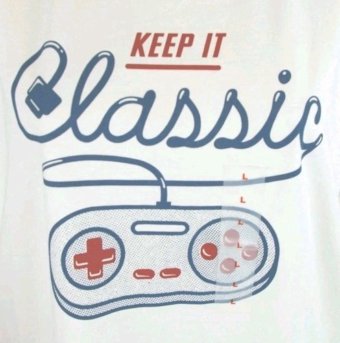 Old Navy White "Keep It Classic" Short Sleeve Graphic T- Shirt Mens Sz Large NWT - Picture 2 of 18