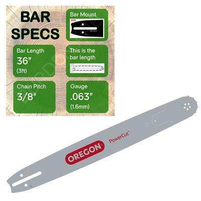 Mogging Bar 36 Inch Chainsaw Guide Bar Oregon 36-Inch PowerCut Guide Bar For ...