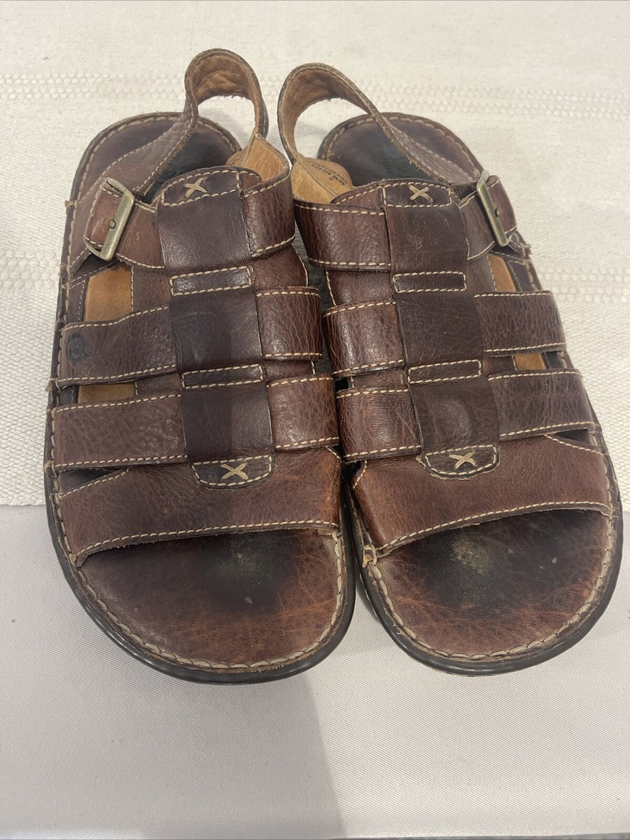 Born Mens Brown Leather‎ Fisherman Sandals Size 9 M/W Casual Comfort boho summer Born Men main image 4